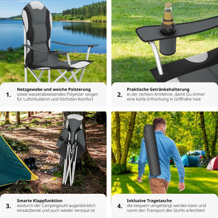 Actual product image tectake Camping chair