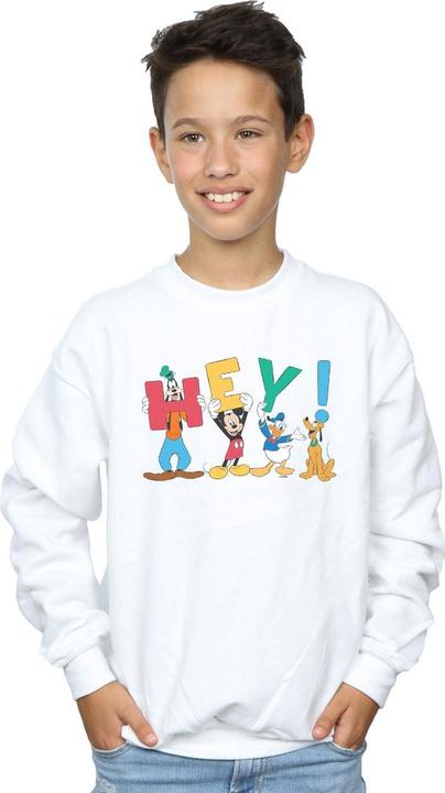 Actual product image Disney Boys Mickey Mouse Friends Hey Sweatshirt (128)