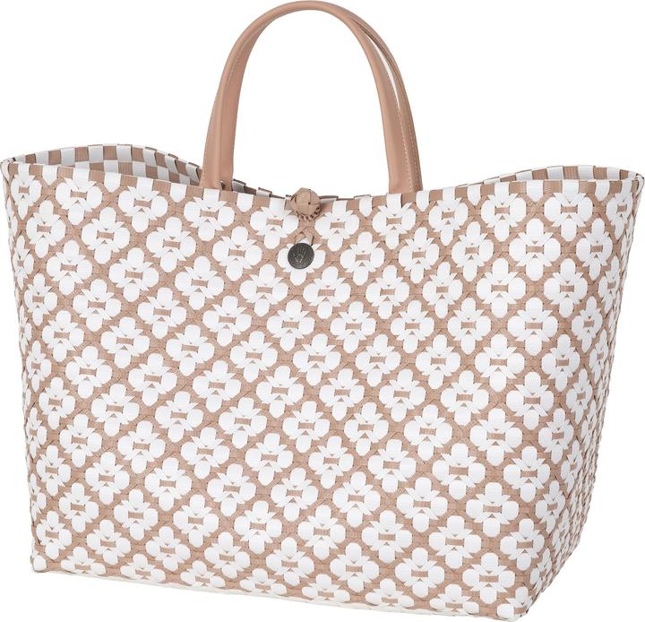 Produktbild Handed by Einkaufstasche Motif bag, kupferrot mit weissem Muster