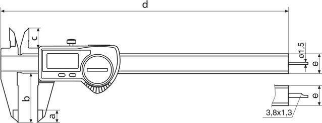 Actual product image Magni Caliper digital IP67 with data output 150mm RT MAHR (15 cm)