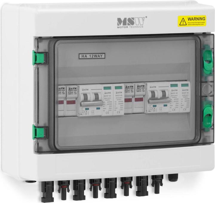 Produktbild MSW Anschlusskasten Überspannungsschutz Typ 2 für PV-Anlage 2 Ein-/2 Ausgänge 1000 V (Generatoranschlusskasten)