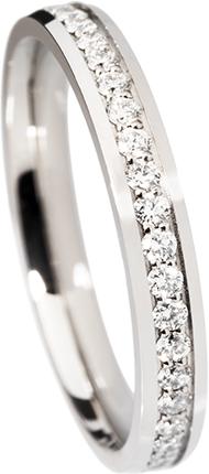 Immagine prodotto Natsumi Schmuck Anello con diamante Alliance in oro bianco 18K/750 F/G VS Neon Canale 51 / 16,2 mm Ø (51, Oro 750/18 K)