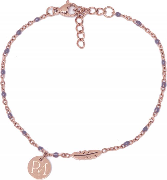 Proud MaMa MAM Armband, Rosé Federn (19.50 cm, Nickel- und bleifrei)