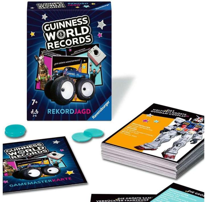 Produktbild Ravensburger 22889 - Guinness World Records: Rekordjagd - das Quiz- und Gedächtnisspiel voller (Deutsch)