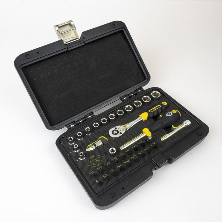 Actual product image C.K Magma Socket wrench and bit set, 1/4", 36 pieces