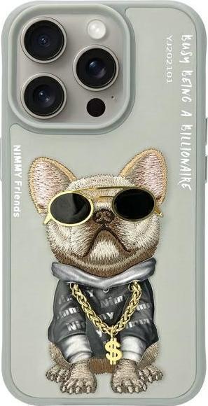 Produktbild Nimmy case iPhone 15 Pro Max 6.7" gray Glasses Cool Dog (Apple iPhone 15 Pro Max)