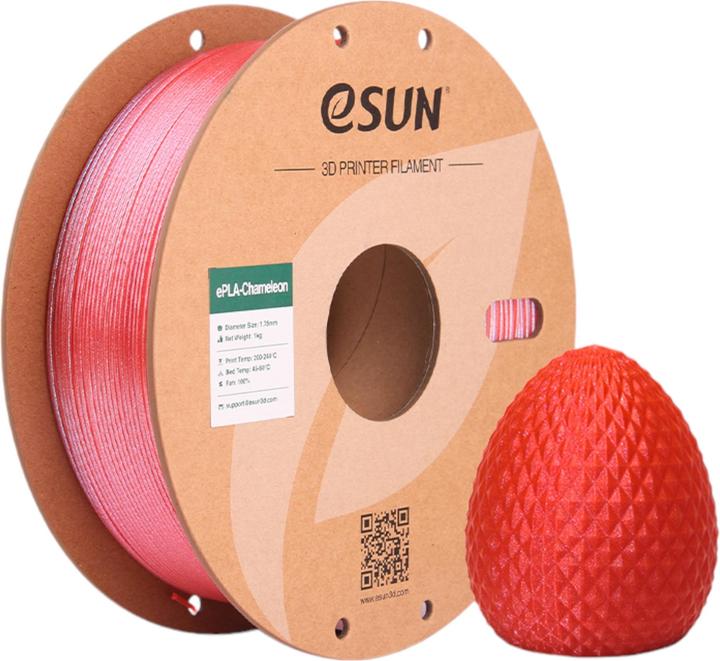 Actual product image eSUN ePLA-Chameleon raspberry red filament 1.75mm 1Kg (PLA, 1.75 mm, 1000 g, Red)