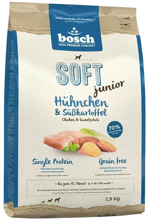 Bosch Petfood High Premium Soft Halbfeuchtfutter Junior Huhn & Süsskartoffel (Junior, 1 Stk., 2500 g)