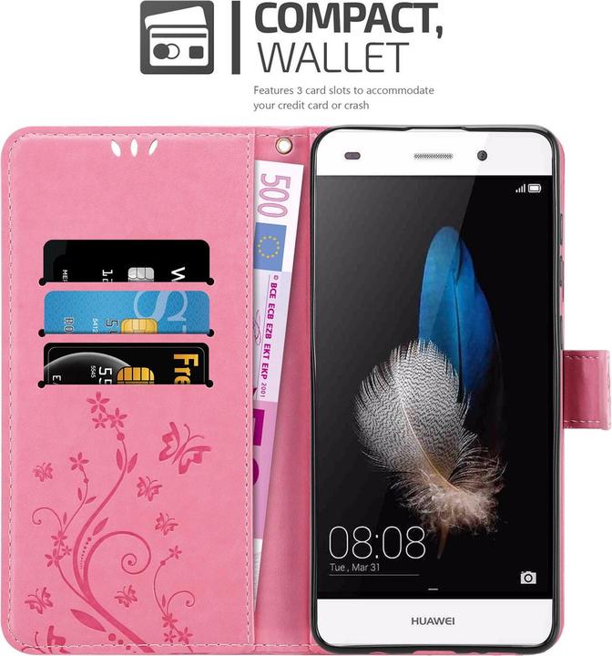 Productafbeelding Cadorabo Bloemen Boekomslag (Huawei P8 Lite)