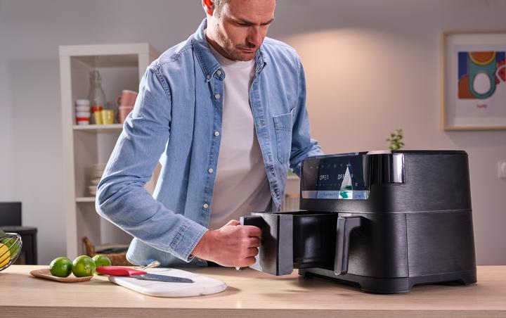 Actual product image Tefal EY9018 Dual Easy Fry Doppelkammer Heissluftfritteuse