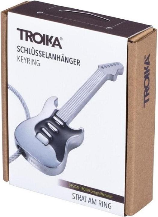 Image du produit Troika STRAT AM RING Porte-clés guitare, gris mat/noir