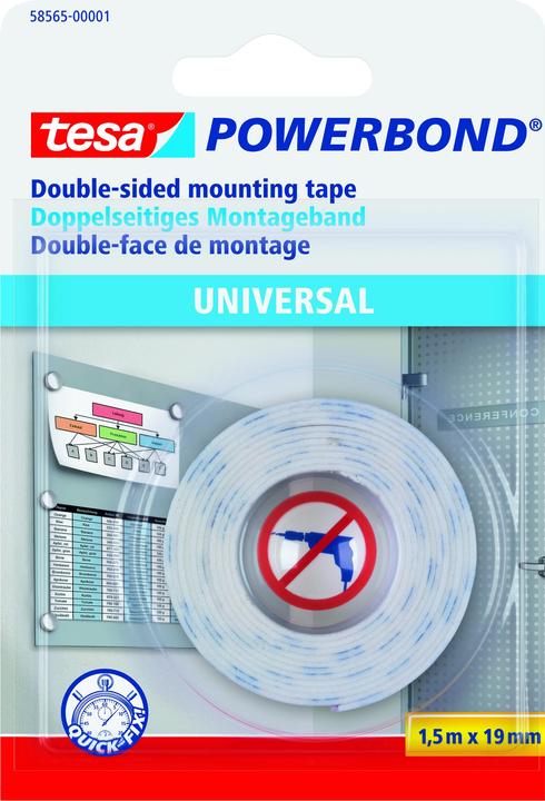 Actual product image tesa Powerbond UNIVERSAL double-sided mounting tape (19 mm)