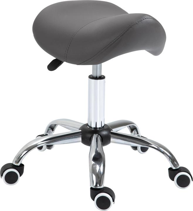 Image du produit Homcom Tabouret de selle avec roulettes en nylon
