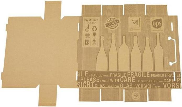 Actual product image Transpak Bottle carton PTZ 2-wall dimensions 107x107x390mm quality 2.3BC brown postage stamped brown (20 x)