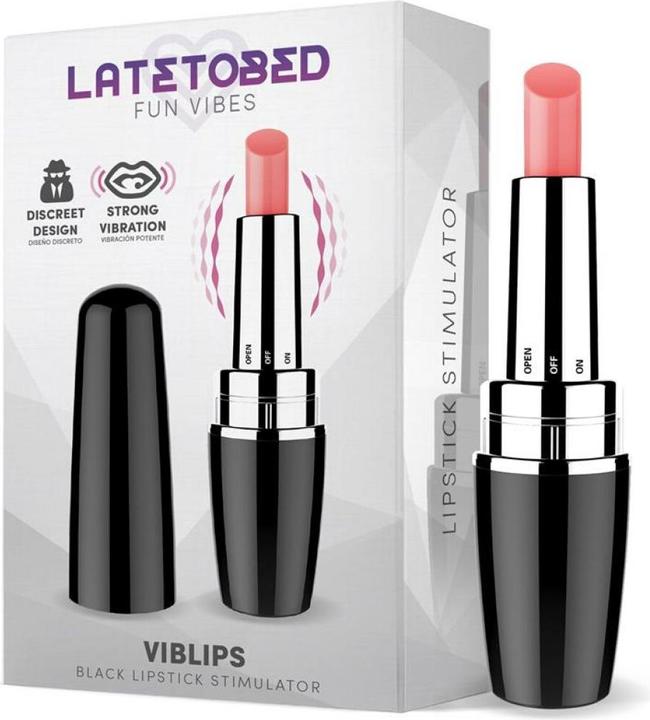 Actual product image Latetobed Viblips Lipstick Stimulator Black (Black)