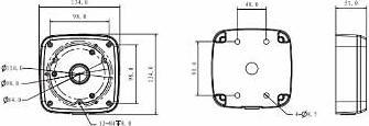 Productafbeelding Dahua Technologie PFA123 Bewakingscamera Accessoires Aansluitdoos (Huisvesting)