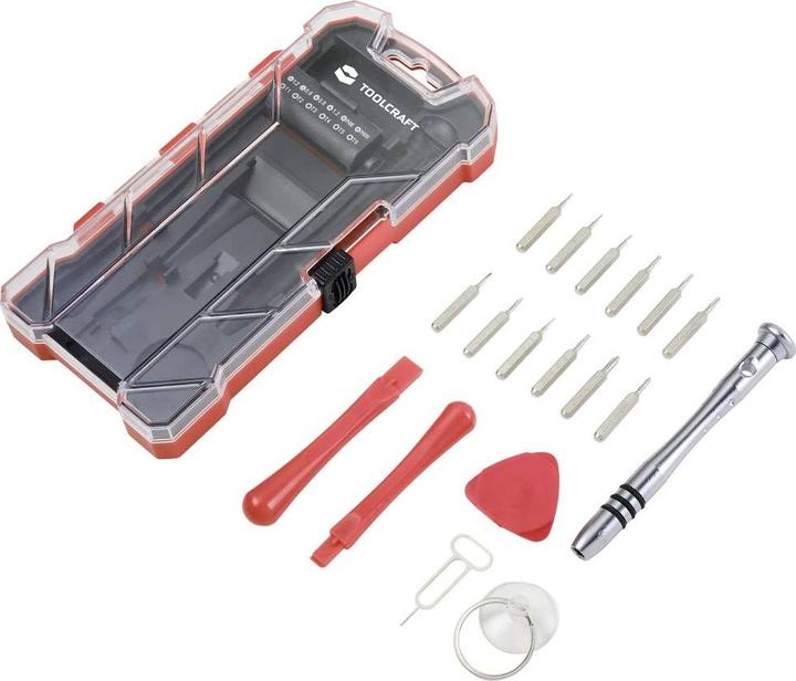 Produktbild Toolcraft TO-7746381 Heimwerker, Smartphone Reparaturset im Koffer 18teilig (18 Teile)