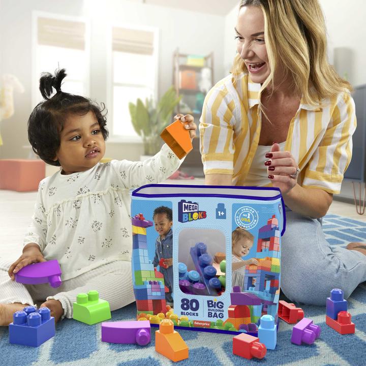 Immagine prodotto Mega Bloks Sacca Eco 80 Blocchi First Builders Rosa