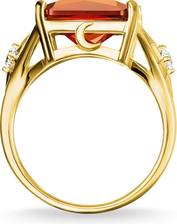 Immagine prodotto Thomas Sabo Anello pietra arancione grande con stella (54, 925 Argento)