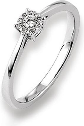 Produktbild Natsumi Schmuck Diamantring Weissgold 18K/750 0.04/0.05 ct G si (51, 750/18 K Gold)