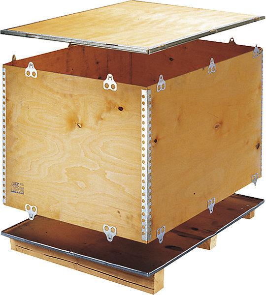 Image du produit kaiserkraft Caisse pliante en bois avec patins
