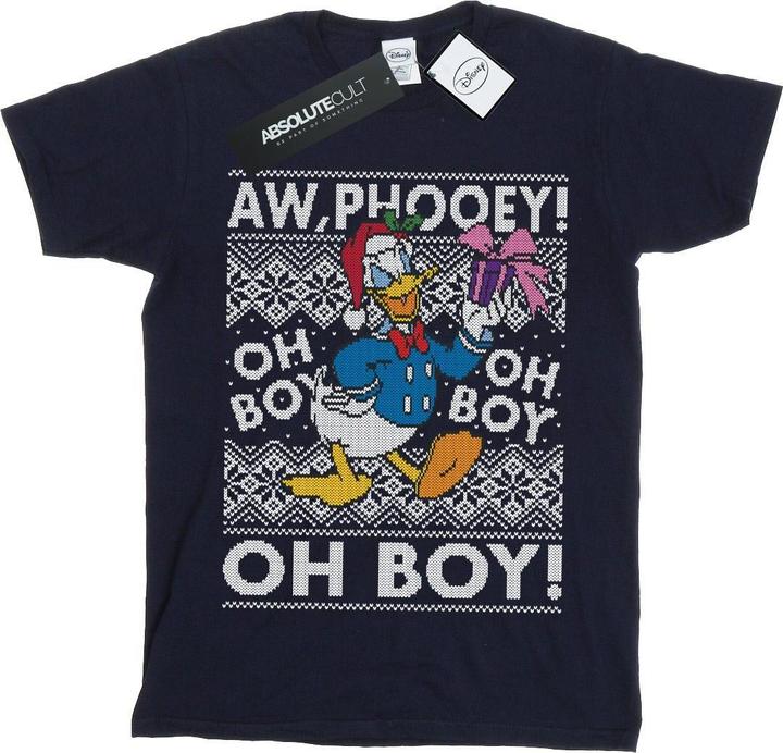 Immagine prodotto Disney Donald Duck Christmas Fair Isle Maglietta Ragazzi (152, 158)