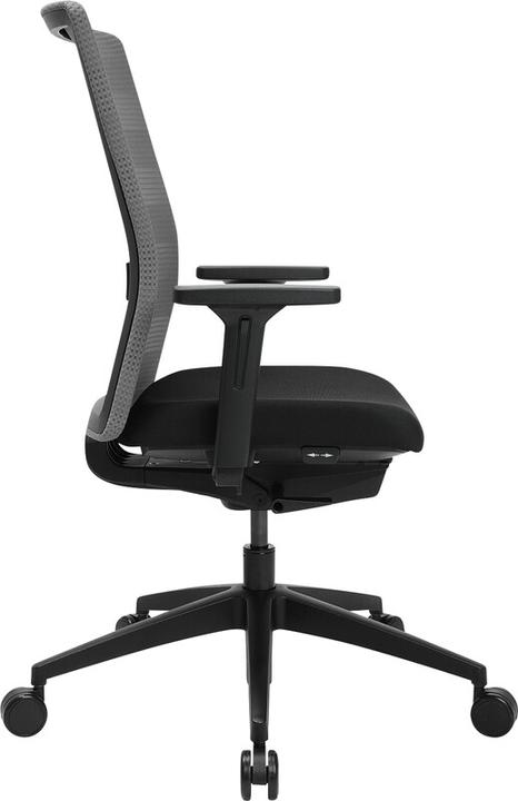 Image du produit Topstar Siège de bureau AirWork, avec accoudoirs, mécanisme synchrone, noir, gris.