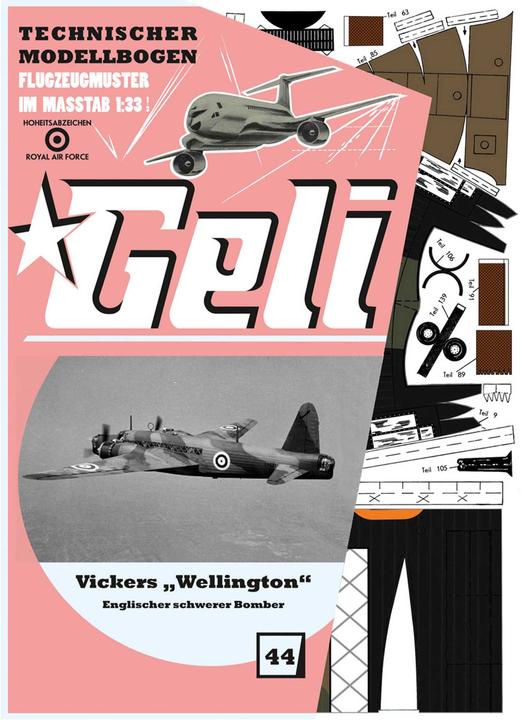 Produktbild Geli vicker wellington # 44 kartonmodell