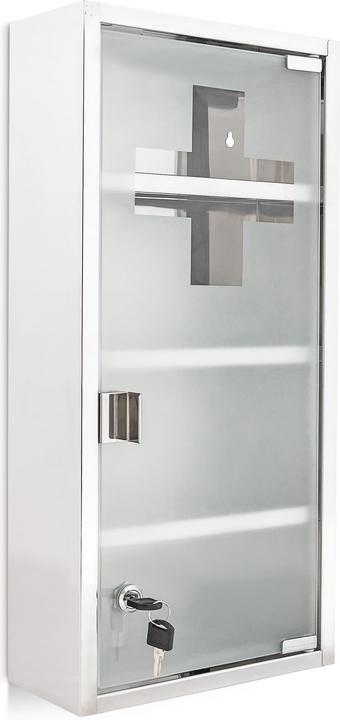 Actual product image Relaxdays Square Medicine Cabinet (27 x 12 x 57 cm)
