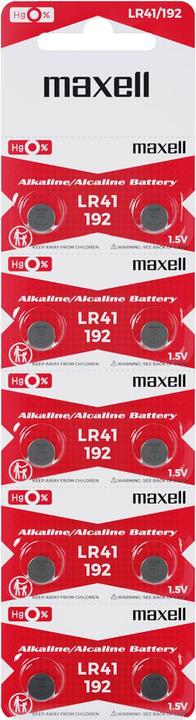 Maxell LR41 (10 pz., LR41, 28 mAh)