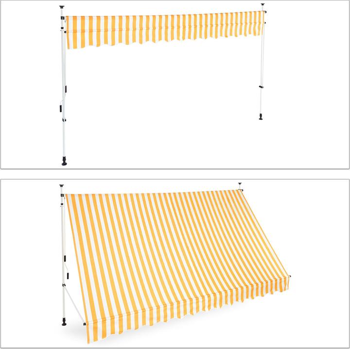 Image du produit Relaxdays Marquise de balcon sans perçage (3.50 m)