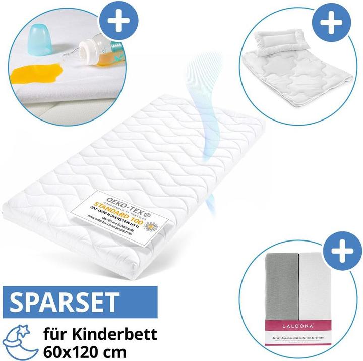 Produktbild Julius Zöllner 6-tlg. Matratzen-Set für Kinderbett 60x120cm - Babymatratze Babymatratzen & Kindermatratzen (60 x 120 cm)