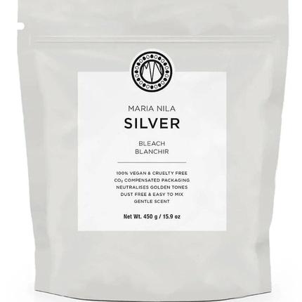Immagine prodotto Maria Nila Bleach Collection Silver Per la neutralizzazione dei toni gialli dei capelli Polvere ossidante