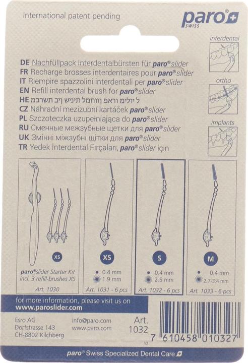 Produktbild Paro slider refill-brushes S (6 x, 2.50 mm)