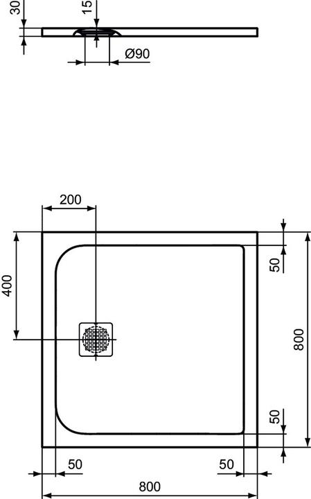 Immagine prodotto Ideal Standard Piatto doccia ideale Standard Ultra Flat S Quadrato 800x800mm, K8214