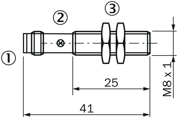 Image du produit Sick Inductive Sensor, M8, Sr 2mm, PNP M8 (Capteur)