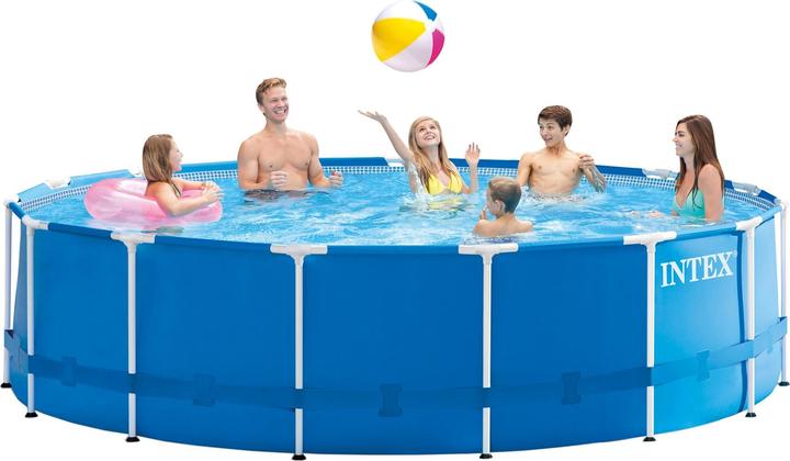 Actual product image Intex 4.57M X 1.22M METAL FRAME POOL SET (Ø 457 x 122 cm)