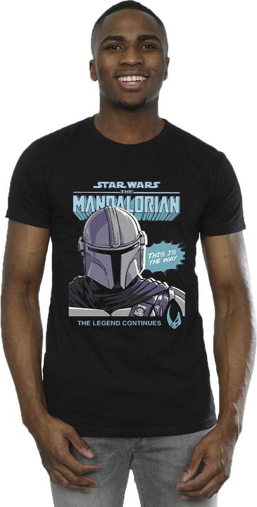 Actual product image Star Wars Mens Mando Comic Cover T-Shirt (XL)