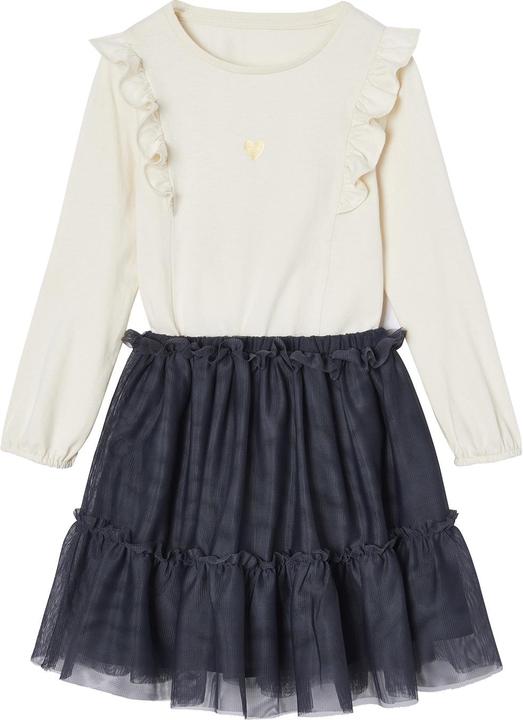 Actual product image Vertbaudet Girls' set: flounce shirt & tulle skirt (98)