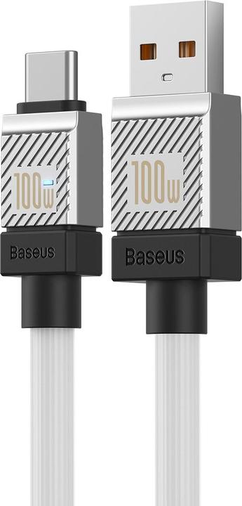 Actual product image Baseus Cable USB do USB-C CoolPlay 100W 2m (white) (2 m, USB 3.2 Gen 1)