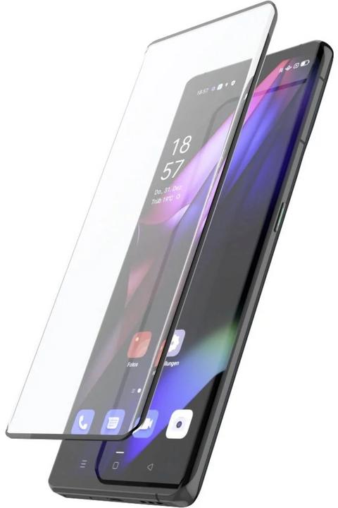 Produktbild PhoneLook 3D Tempered Glass Full Screen Display Schutzglas mit schwarzem Rahmen (1 Stück, Oppo Find X5 Pro)