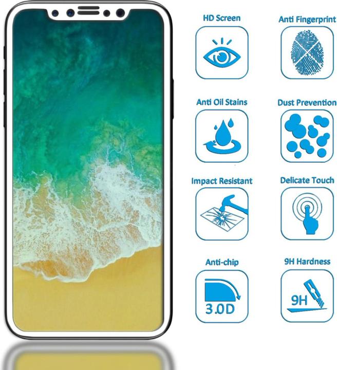 Actual product image Nalia Protective glass (1 Piece, Apple iPhone X, Realme 11 Pro+)