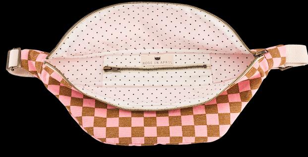 Produktbild Rose in April Bauchtasche Schachbrettmuster Karamell-Erdbeere