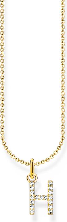Produktbild Thomas Sabo Kette mit Buchstaben-Anhänger H vergoldet (38 - 45 cm)