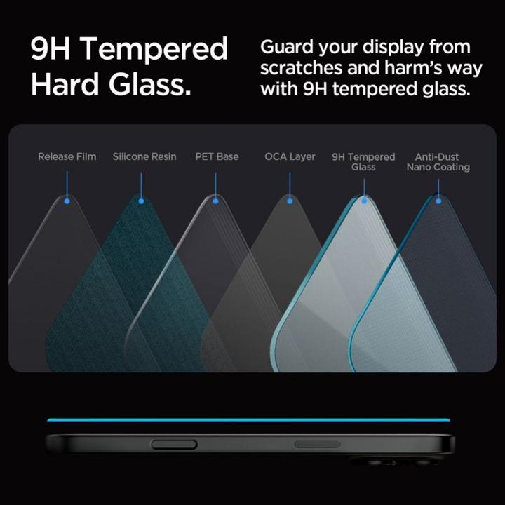 Produktbild Spigen Glas.TR iPhone 16 Pro "EZ FIT" clear szkło hartowane AGL07935 (1 Stück, Apple iPhone 16 Pro)