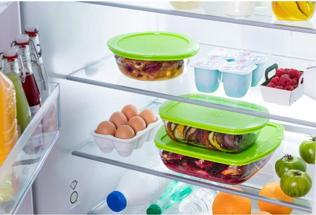 Actual product image Pyrex Dajar Glass Container with Lid Cook & Store Rectangular, Glass, Transparent/Green, 23 x 15 x (1.10 l)