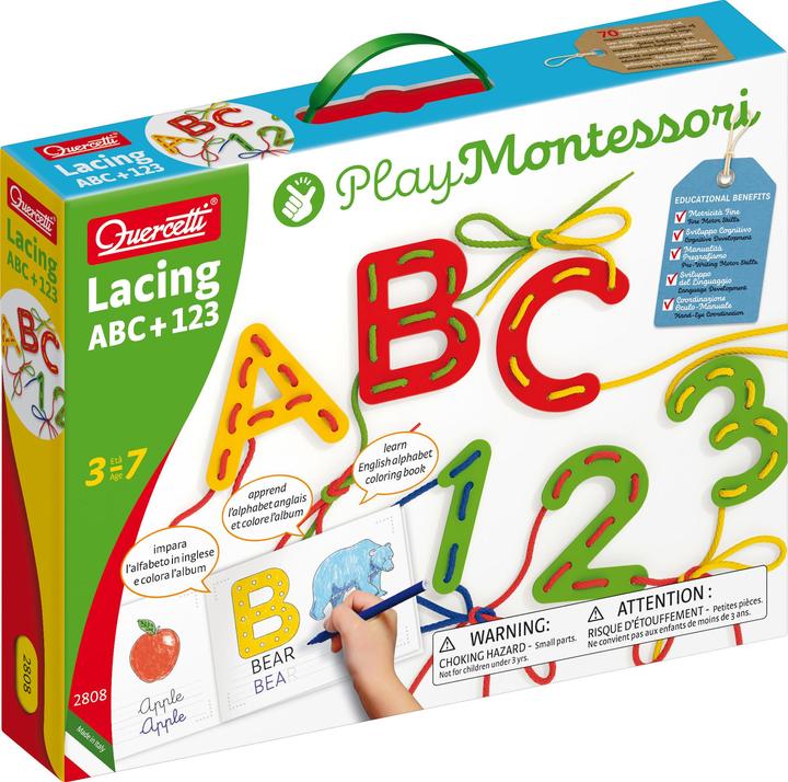 Quercetti LACING ABC AVEC 123 (Italien)