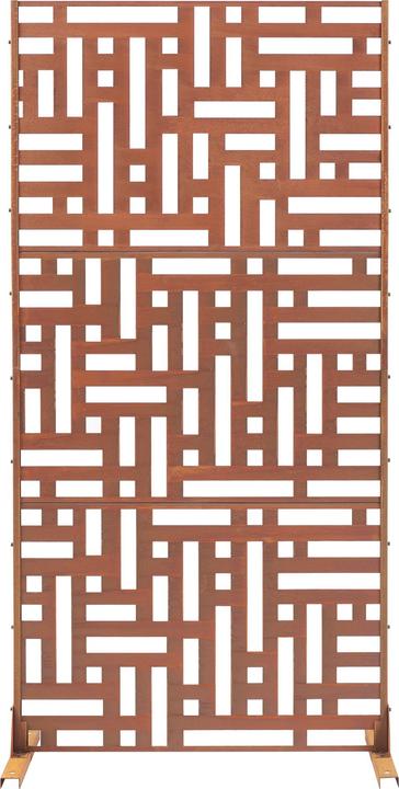 Immagine prodotto Casa.Pro Trennwand Bernalda 180x90 cm Stahl Edelrost (180 x 90 x 40 cm)