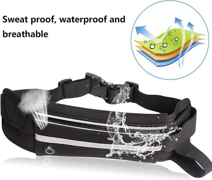 Produktbild Swissdetector Wasserdichte Gürteltasche mit verstellbarem Gürtel - Outdoor-Aktivitäten -Schwarz