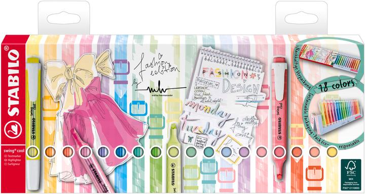 Actual product image STABILO swing cool highlighter (Sorted, 1 mm, 18 x)